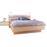 BETTANLAGE 180/200 cm  Eichefarben, Sandfarben   - Sandfarben/Eichefarben, Konventionell, Holzwerkstoff/Textil (180/200cm) - Dieter Knoll