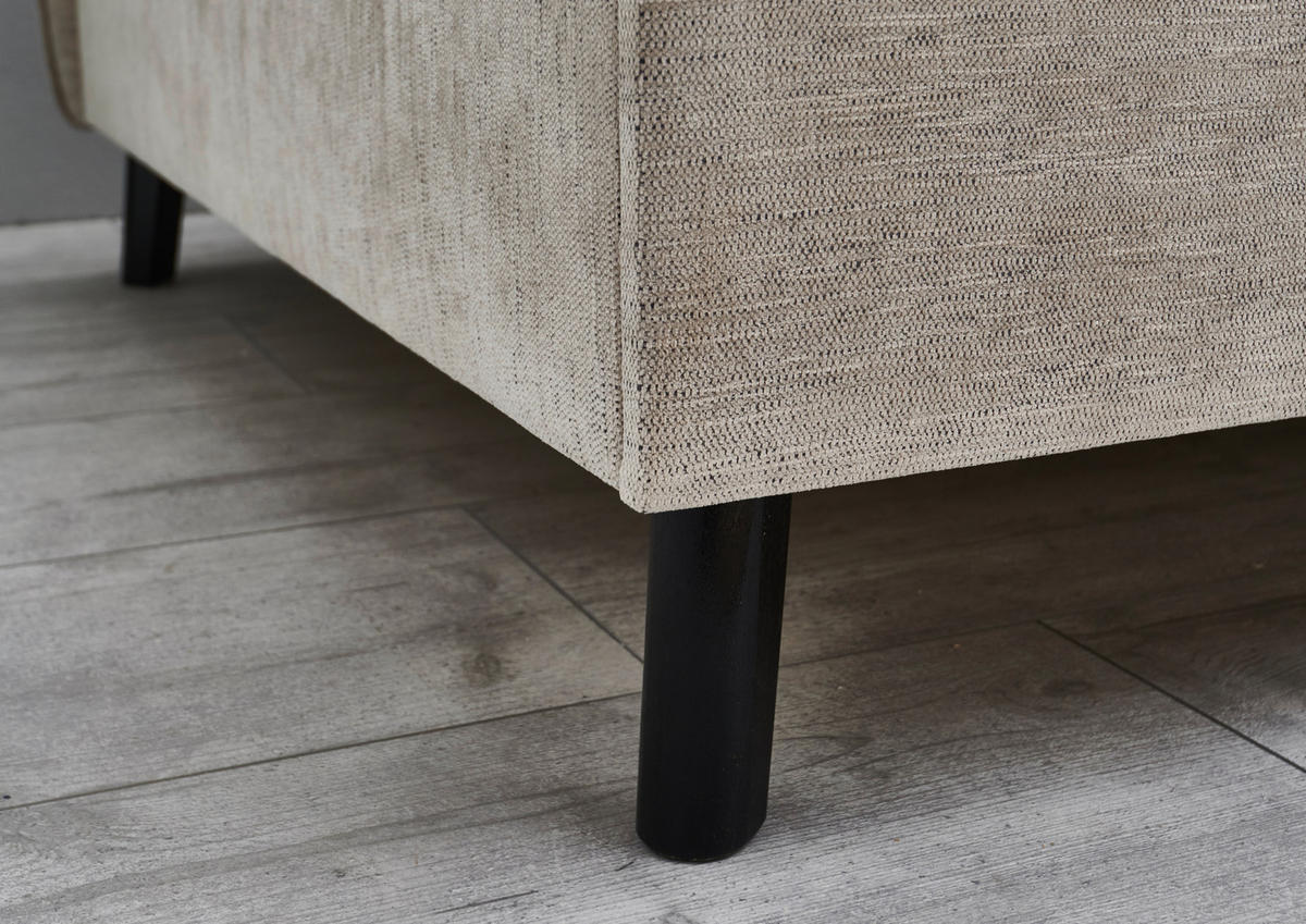 BOXBETT 120/200 cm  in Beige  - Beige/Schwarz, Design, Holz/Textil (120/200cm) - Boxxx