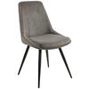STUHL  in Eisen Cord Holz, Metall, Textil  - Schwarz/Grau, MODERN, Holz/Textil (49/88/59cm) - MID.YOU