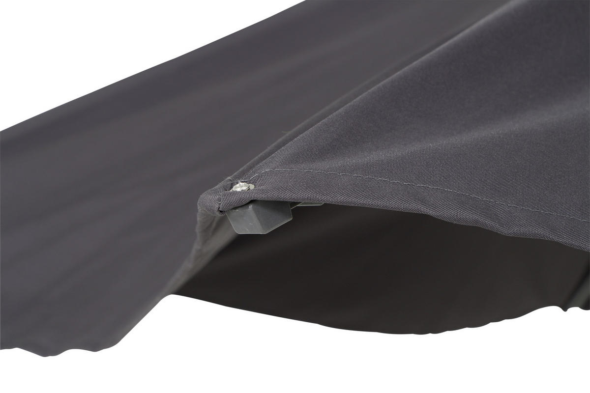 SONNENSCHIRM 250 cm  - Anthrazit, KONVENTIONELL, Textil/Metall (250/250cm) - Siena Garden