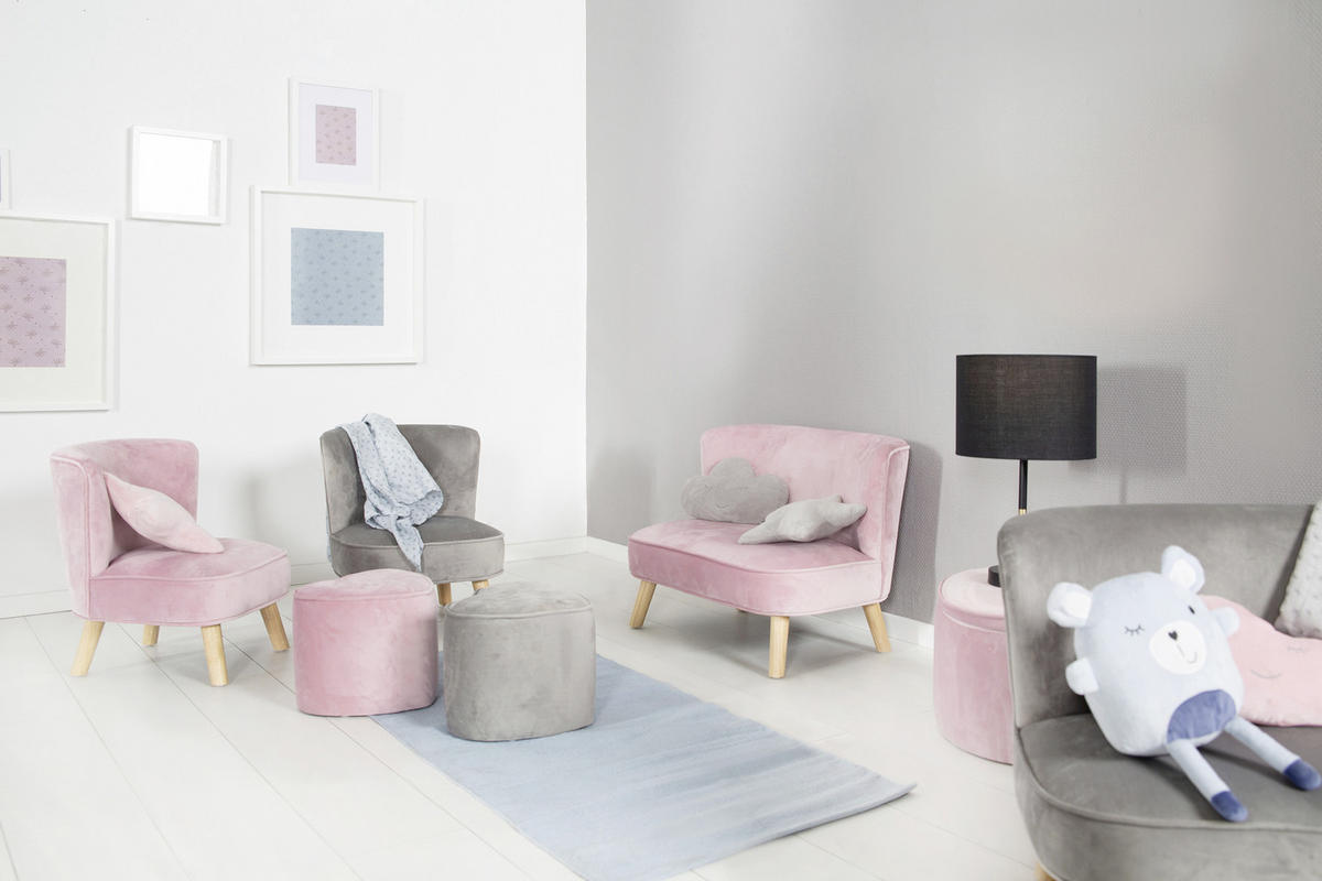 KINDERSOFA - Rosa, Basics, Textil (70/50/48cm) - Roba