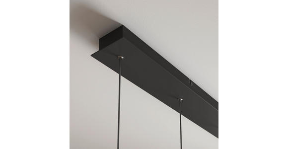 LED-HÄNGELEUCHTE 90/10/180 cm  - Klar/Schwarz, Design, Glas/Metall (90/10/180cm) - Dieter Knoll