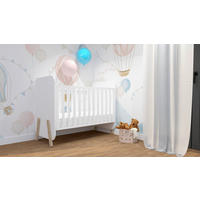 OTROŠKA POSTELJICA 128/70/95 cm bela  - bela, Basics, les (128/70/95cm)