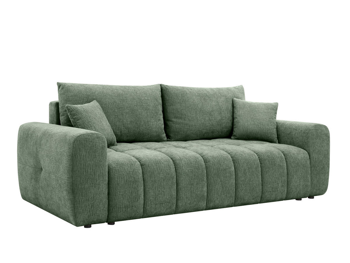 SCHLAFSOFA Grün  - Schwarz/Grün, Design, Kunststoff/Textil (241/90/106cm) - MID.YOU
