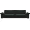 3-SITZER-SOFA Flachgewebe Waldgrün  - Waldgrün/Alufarben, Design, Textil/Metall (241/84,5/92cm) - Livetastic