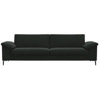 3-SITZER-SOFA Flachgewebe Waldgrün  - Waldgrün/Alufarben, Design, Textil/Metall (241/84,5/92cm) - Livetastic