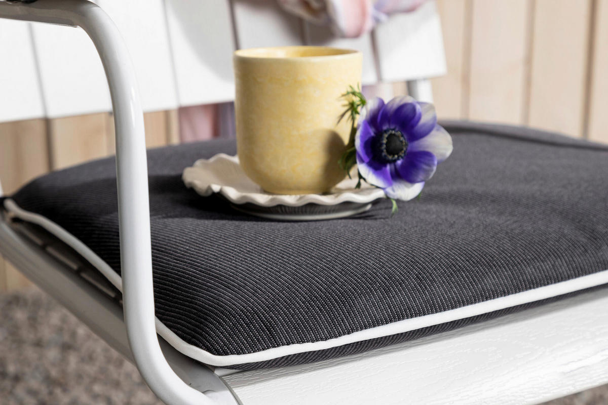 RELAXSESSELAUFLAGE  - Grau, MODERN, Textil (46/4/39cm) - Gardenson