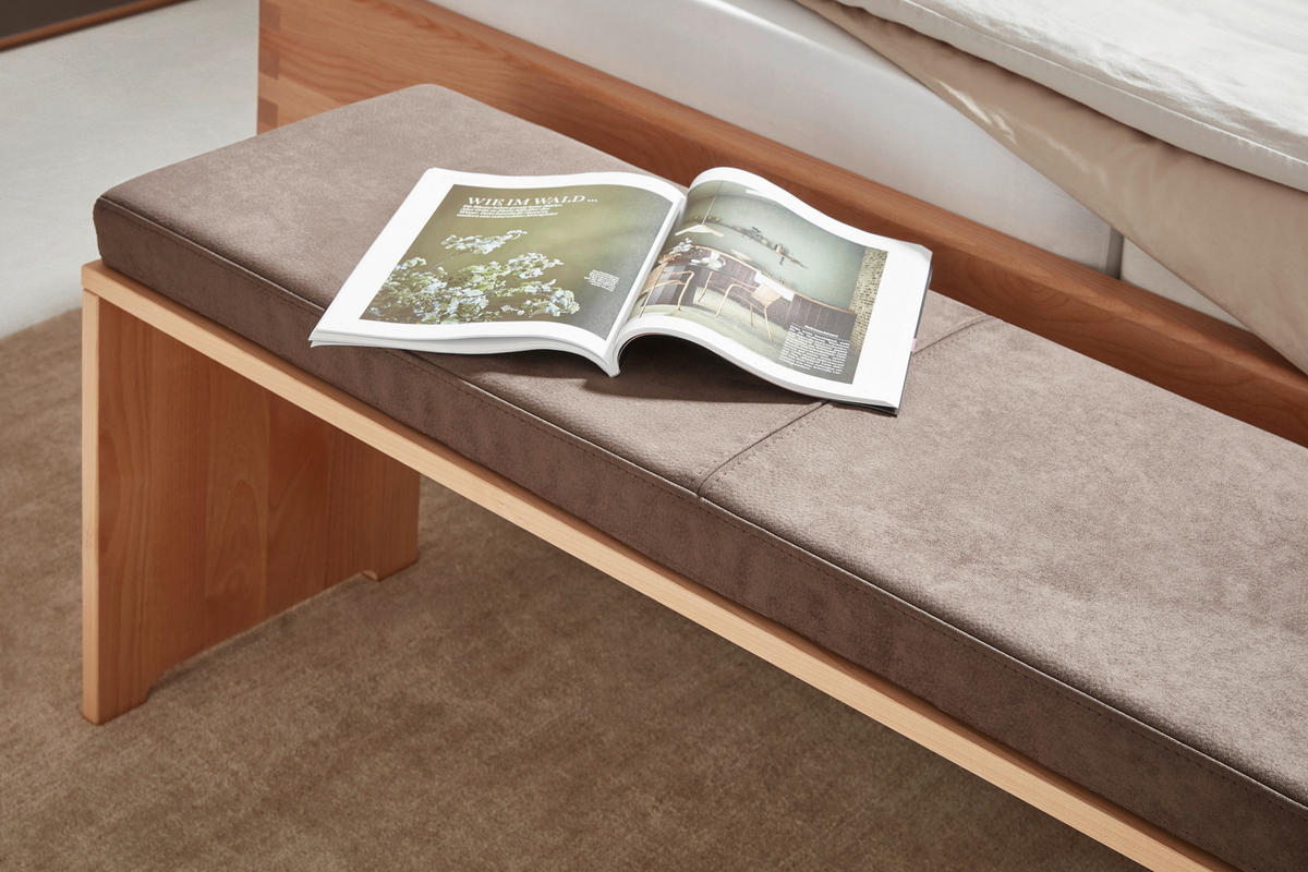 BETTBANK 120/46/35 cm   - Dunkelbraun/Erlefarben, Natur, Holz (120/46/35cm) - Valnatura