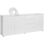 SIDEBOARD Spice  in 195/80/38 cm  - Weiß Hochglanz/Silberfarben, Design, Holzwerkstoff/Kunststoff (195/80/38cm) - Carryhome