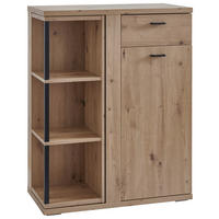 SCHUHSCHRANK 79,9/102,6/40,2 cm  - Schwarz/Eiche Artisan, KONVENTIONELL, Holzwerkstoff/Kunststoff (79,9/102,6/40,2cm) - Cantus