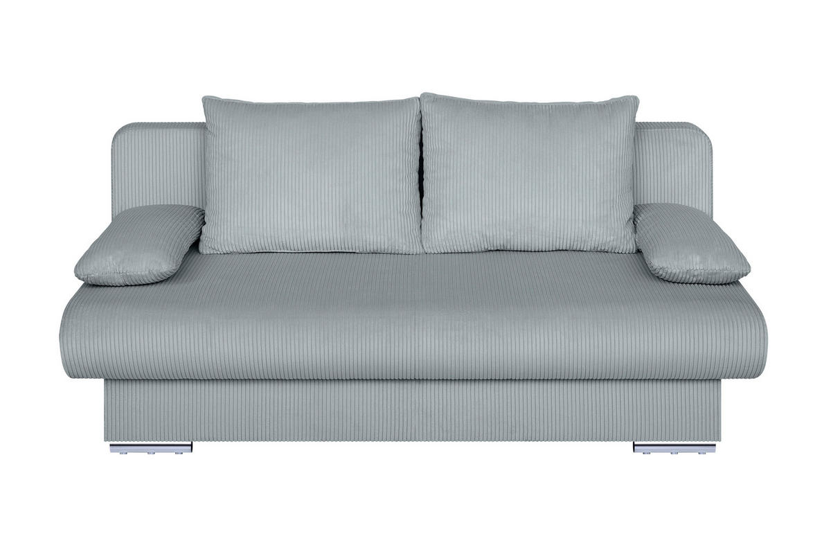 SCHLAFSOFA  mit Liegefunktion, Rücken echt Mintgrün  - Chromfarben/Schwarz, Design, Kunststoff/Textil (193/86/85cm) - P & B