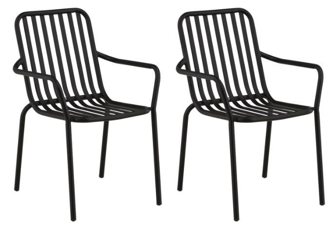 UTESTOL i metall svart  - svart, Basics, metall (57/85/64cm)