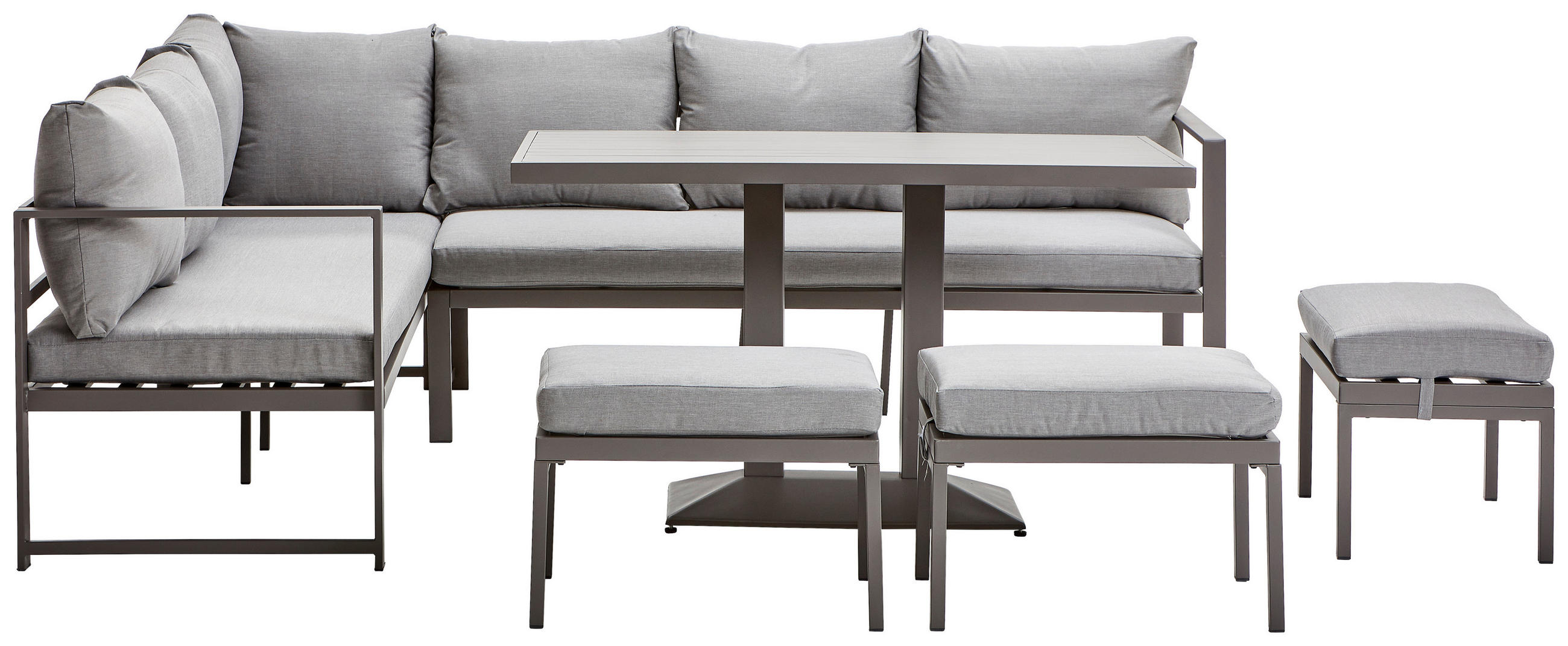 LOUNGESET  - grå/antracit, Modern, metall/textil (193/244cm) - Ambia Garden