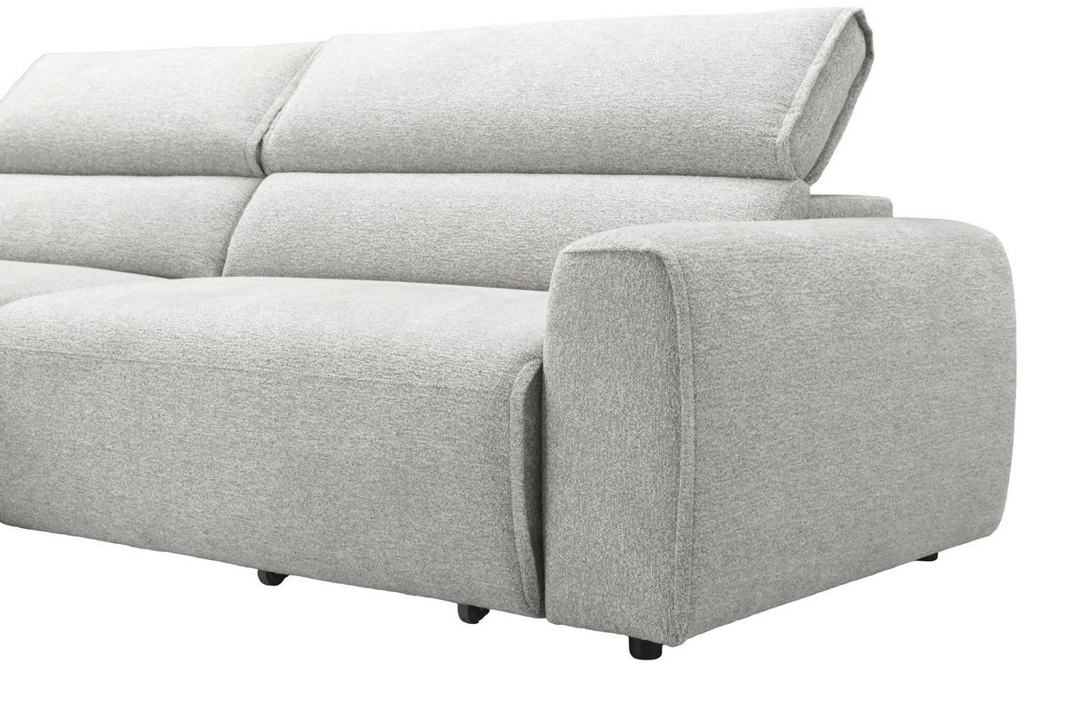 ECKSOFA  Chenille Beige  - Beige/Schwarz, Design, Kunststoff/Textil (160/258cm) - Livetastic