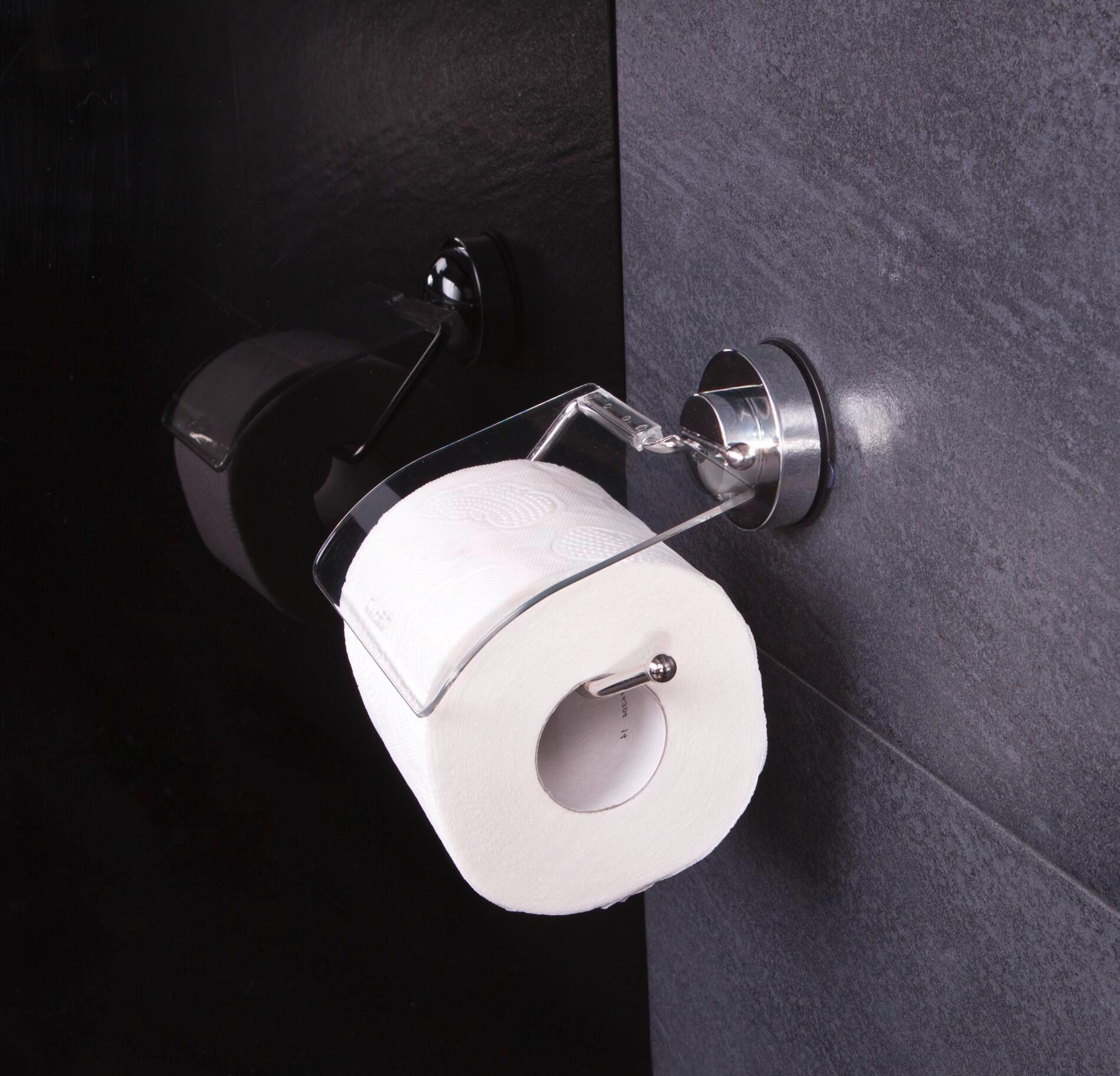 TOILETTENPAPIERHALTER  in Metall, Kunststoff  - Chromfarben/Transparent, Basics, Kunststoff/Metall (16,5/16,5/3,4cm) - Sadena