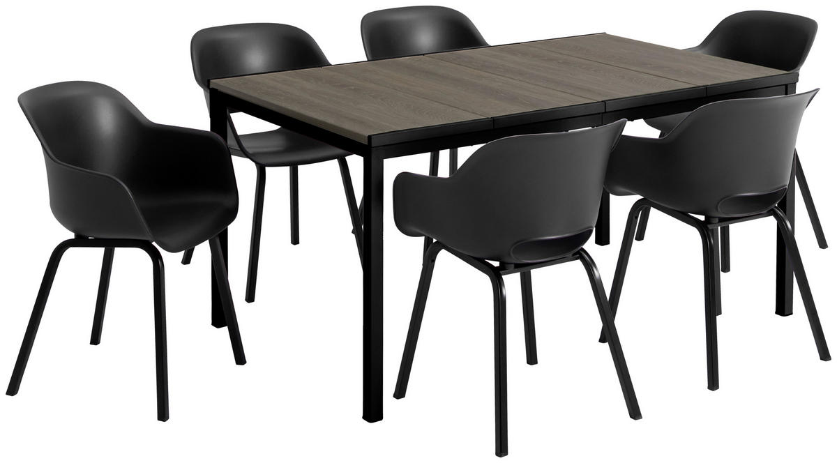 GARTENTISCH Kunststoff Walnussfarben rechteckig  - Walnussfarben, Modern, Kunststoff (160/75/95cm) - Ambia Garden