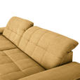 ECKSOFA in Webstoff Honig  - Schwarz/Honig, Design, Textil/Metall (180/265cm) - Carryhome