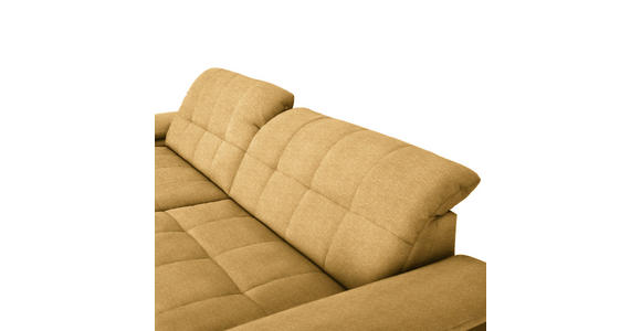 ECKSOFA in Webstoff Honig  - Schwarz/Honig, Design, Textil/Metall (180/265cm) - Carryhome