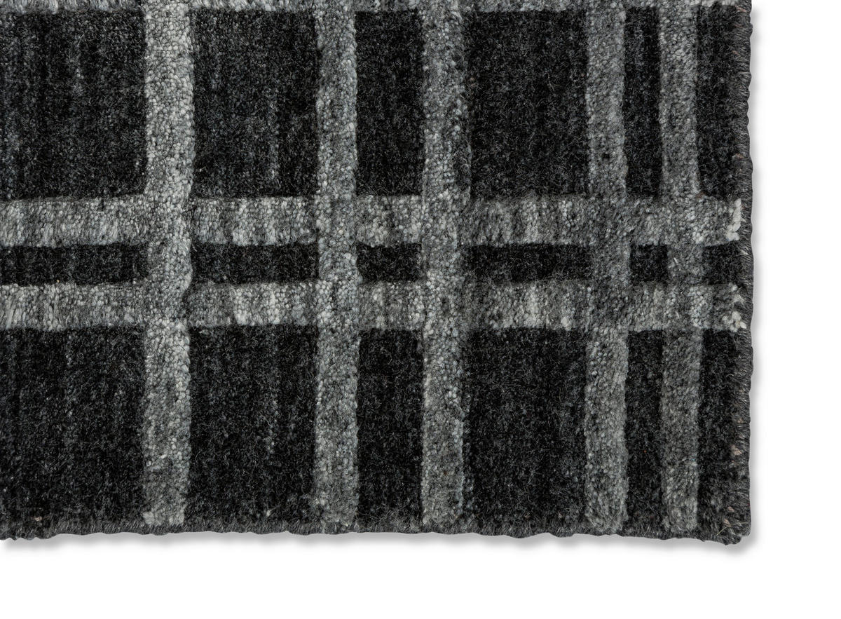 HANDWEBTEPPICH 140/200 cm Cosetta Anthrazit, Hellgrau  - Anthrazit/Hellgrau, KONVENTIONELL, Textil (140/200cm) - Schöner Wohnen