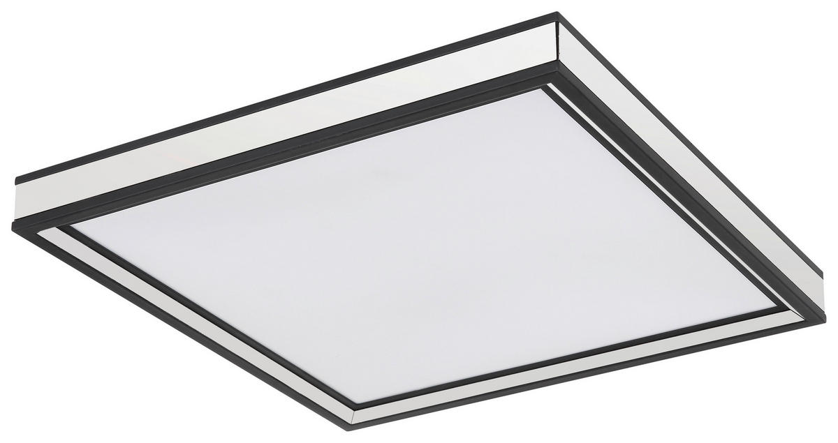 STROPNA LED-SVETILKA   //3000 K/230 V/ - črna/opal, Basics, kovina/umetna masa (30/30/6,5cm) - Globo