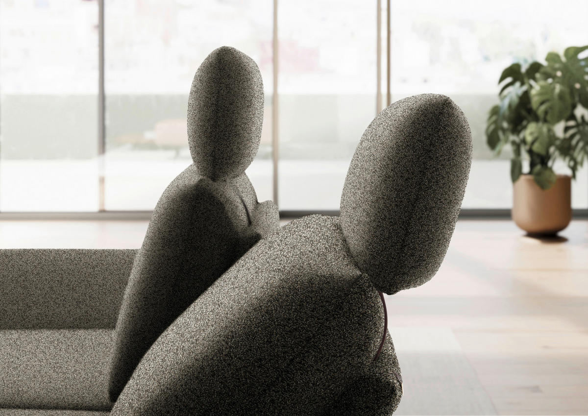 ECKSOFA  in Flachgewebe Braun  155/234 cm  - Schwarz/Braun, Design, Textil/Metall (155/234cm) - Dieter Knoll