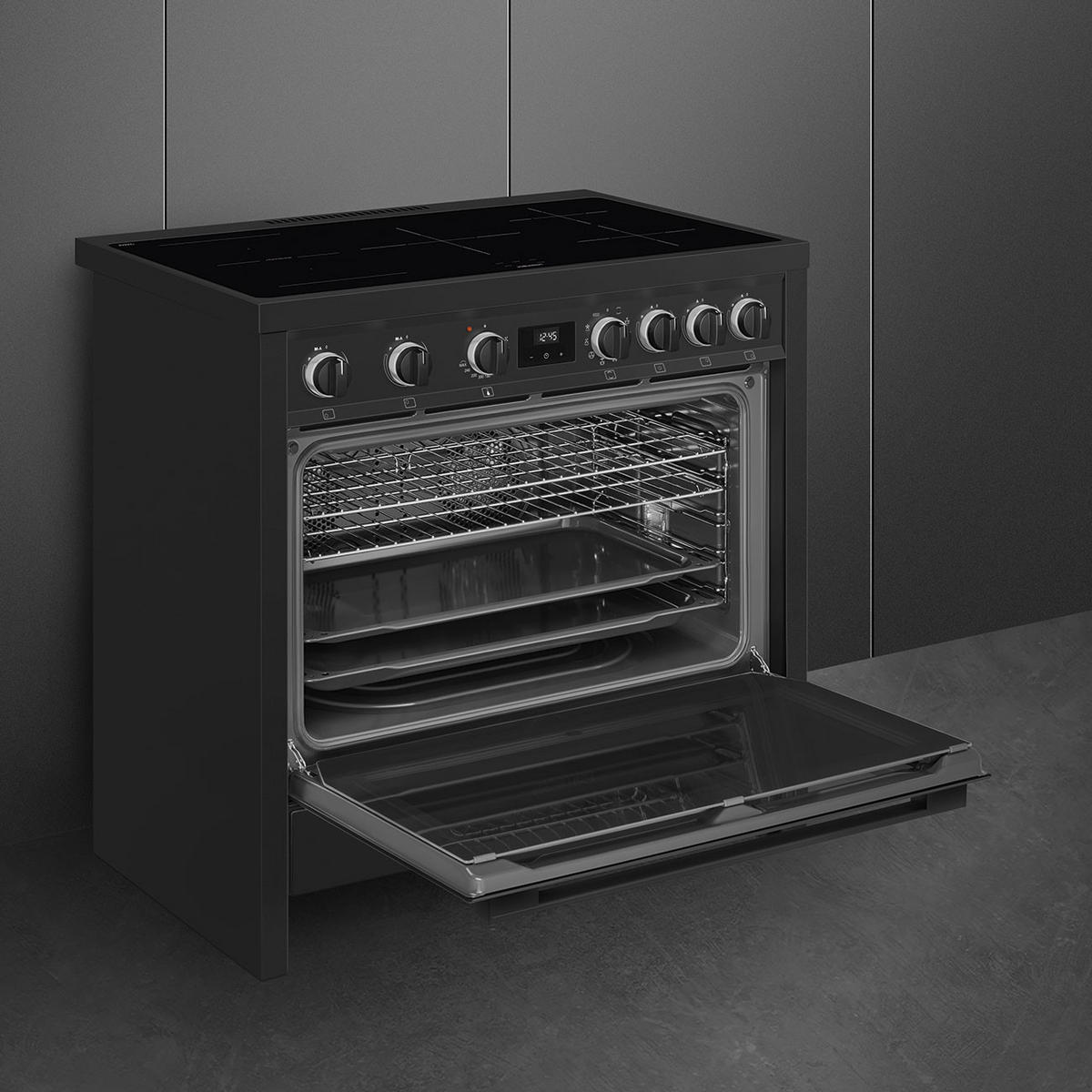 HERD B95IMAN9  - Anthrazit, Basics, Glas/Metall (90/90/60cm) - SMEG