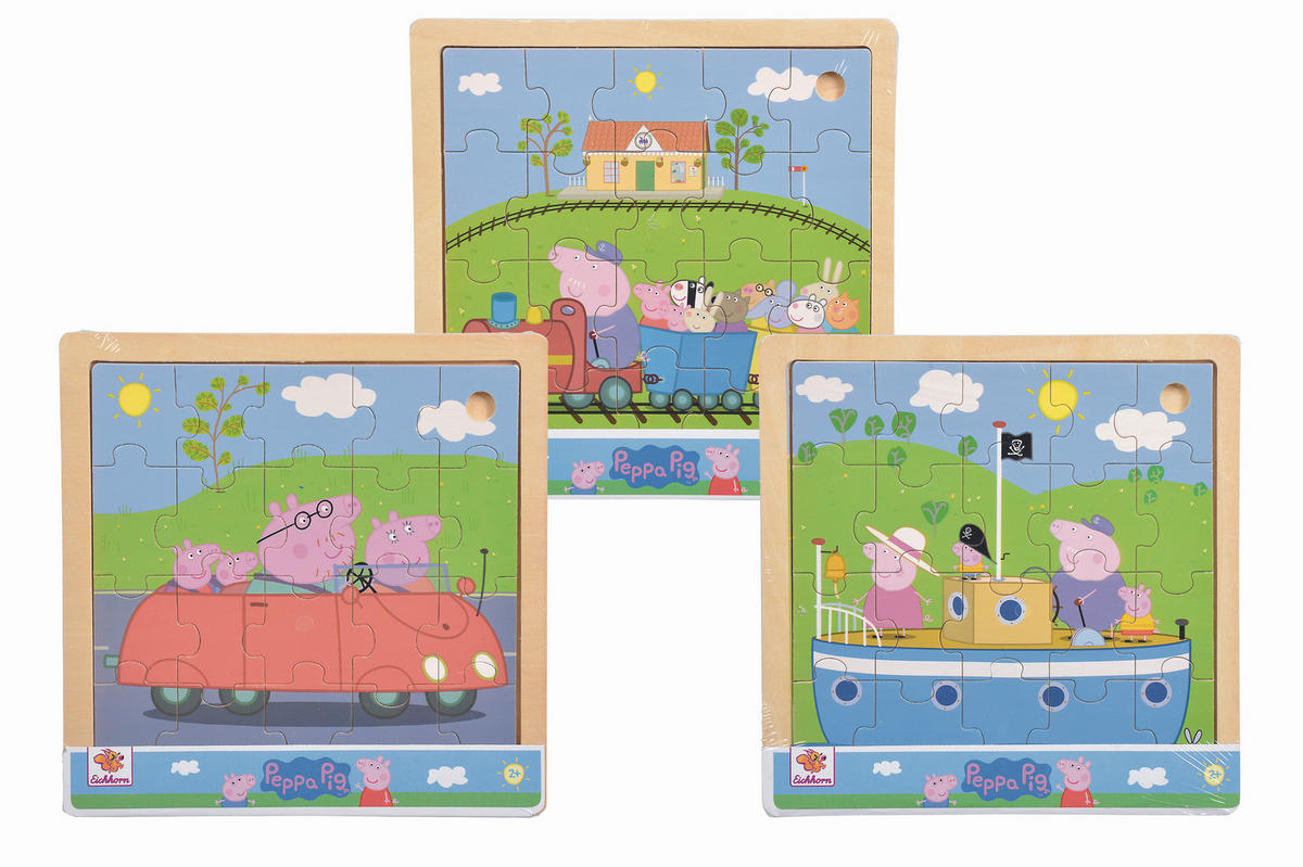 SLAGALICA  PEPPA PIG  - višebojno, Basics, drvo (1/20,1/20,1cm) - Simba