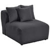 SOFAELEMENT BLOOM Flachgewebe, Teddystoff Dunkelgrau  - Dunkelgrau, Trend, Textil (85/70/122cm) - Livetastic