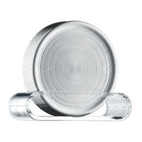 UNTERSETZERSET Metall, Kunststoff Klar, Edelstahlfarben 9,5 cm  - Klar/Edelstahlfarben, Basics, Kunststoff/Metall (9,5cm) - WMF