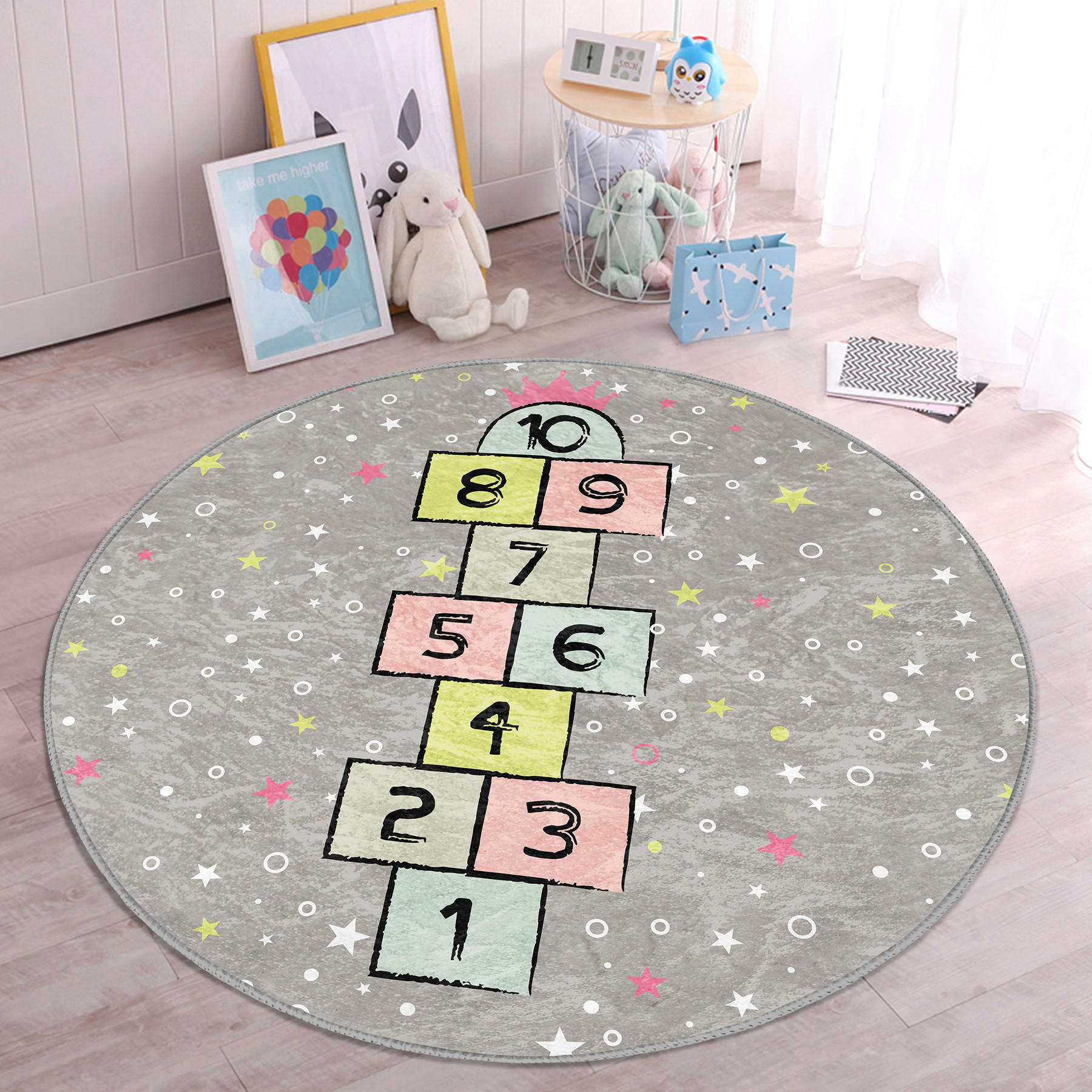 KINDERTEPPICH  Wohnzimmer 120/120 cm Multicolor rund  - Multicolor, Basics, Textil (120/120cm)