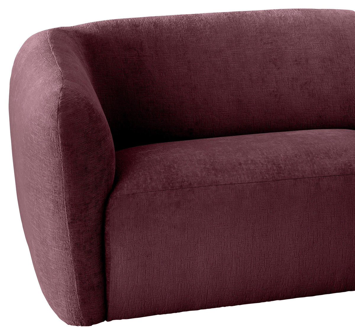 ECKSOFA in Mikrofaser Bordeaux  - Bordeaux/Schwarz, Modern, Kunststoff/Textil (276/182cm) - Livetastic