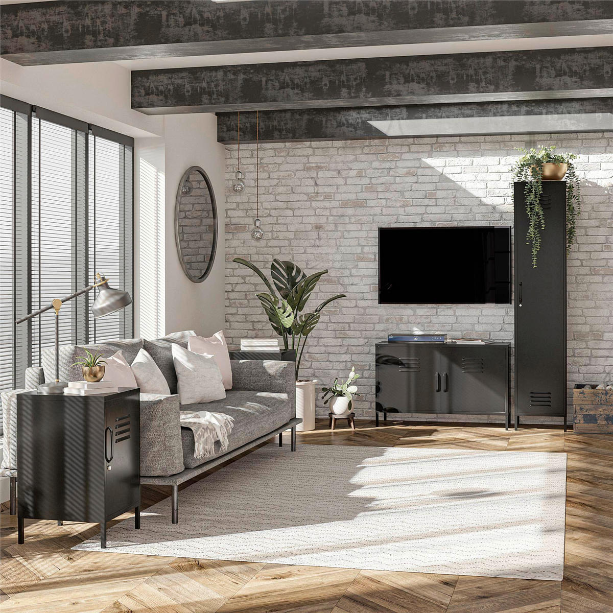 HIGHBOARD Mission District  in 100/64/46 cm  - Schwarz, Design, Metall (100/64/46cm) - MID.YOU