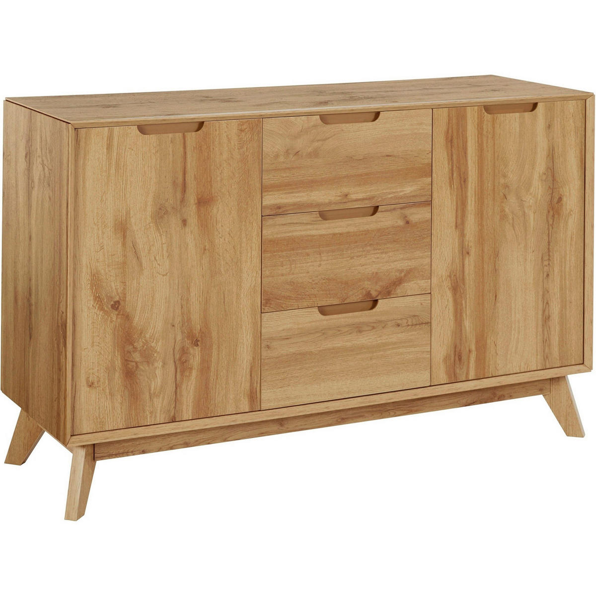 SIDEBOARD ESSEN 120/75/40 cm 3 Schublade(n)  - Eiche Wotan, Design, Holzwerkstoff (120/75/40cm) - Livetastic