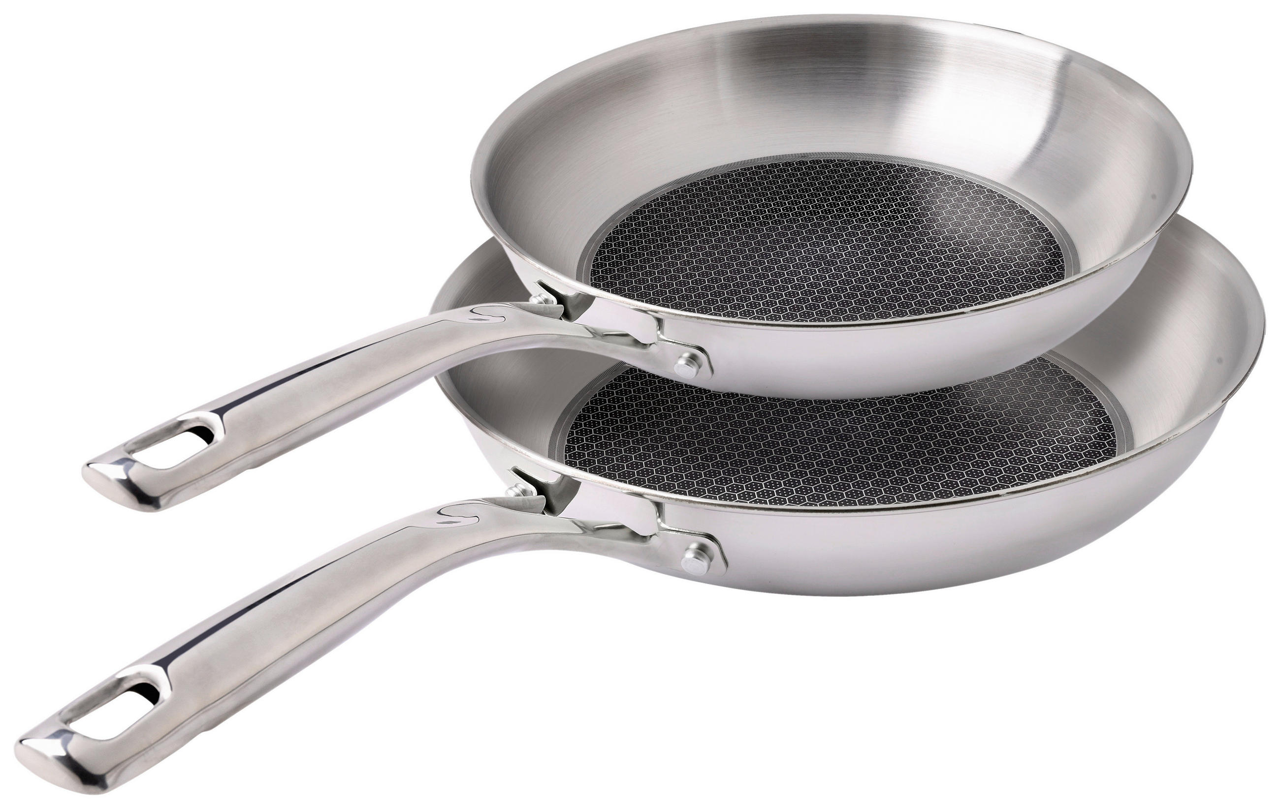 PFANNENSET Daily Edition Edelstahl 2-teilig  - Edelstahlfarben, Basics, Metall (28/44,7/48,52cm) - Berndes