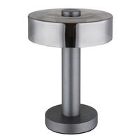 LED-TISCHLEUCHTE - Schwarz/Grau, Design, Glas/Kunststoff (22/31cm) - Globo