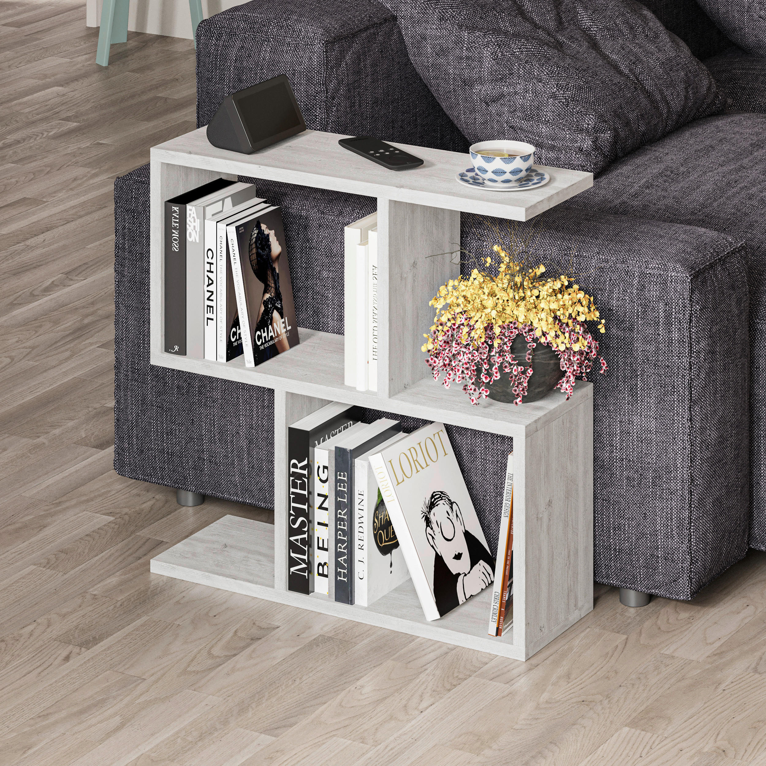 SIDOBORD i trämaterial  - vit/ekfärgad, Design, trämaterial (60cm) - Livetastic