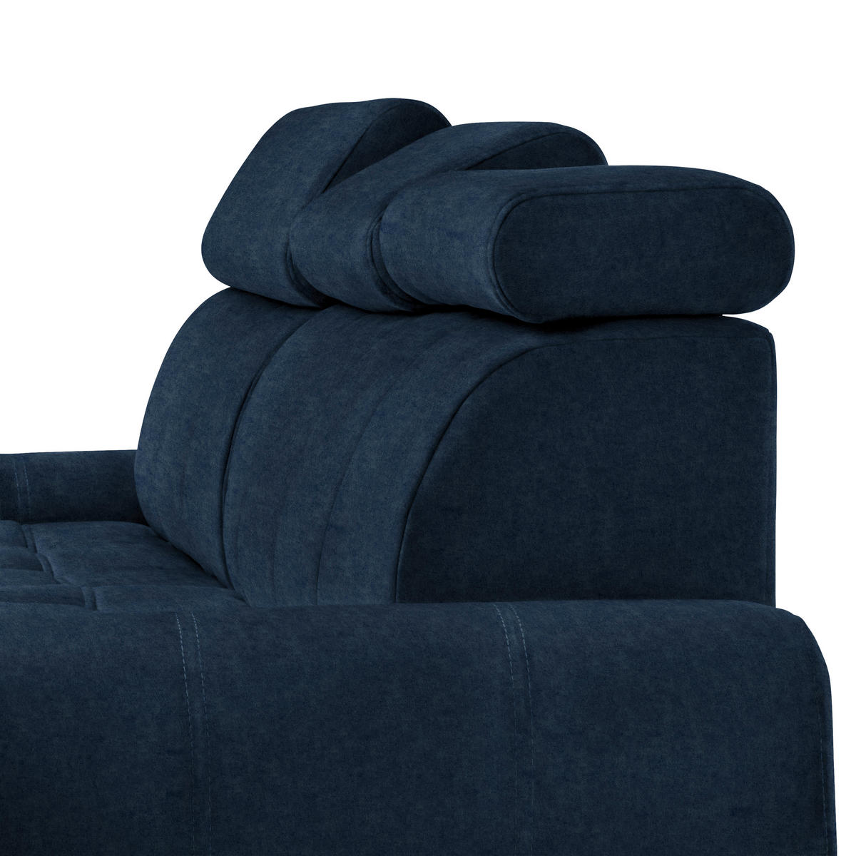 ÜLŐGARNITÚRA textil sötétkék  - sötétkék/króm, Basics, műanyag/textil (276/86-99/173cm) - Stylife
