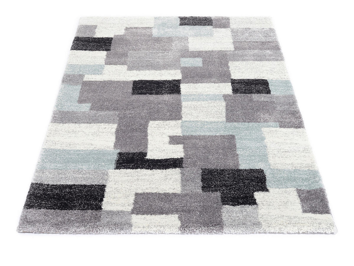 WEBTEPPICH 240/340 cm Astor Grid Grau, Blau  - Blau/Grau, Design, Textil (240/340cm) - Novel