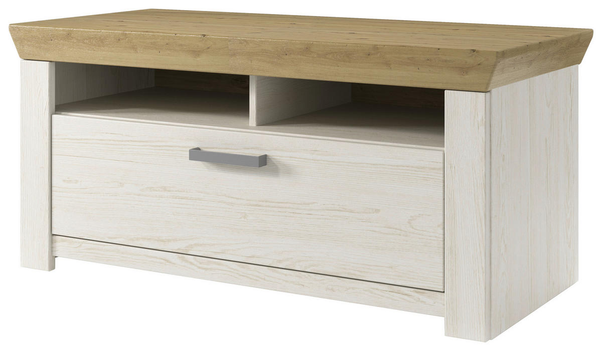 GARDEROBENBANK  in 104,5/46,6/51,2 cm  - Chromfarben/Eichefarben, Basics, Metall (104,5/46,6/51,2cm) - SetOne by Musterring