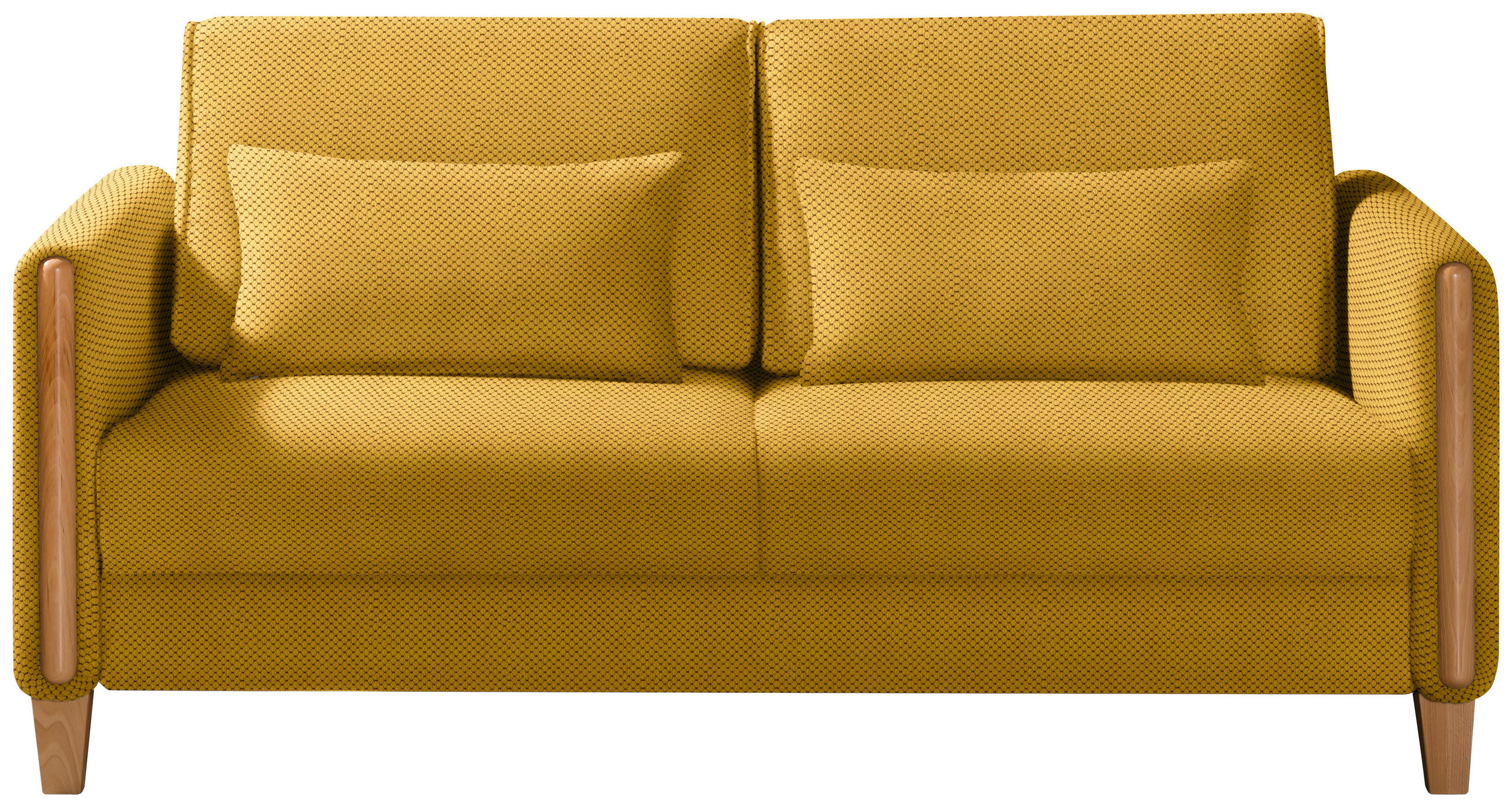 SCHLAFSOFA in Webstoff Buchefarben, Currygelb  - Currygelb/Buchefarben, Design, Holz/Textil (174/88/104cm) - Niels Andersson