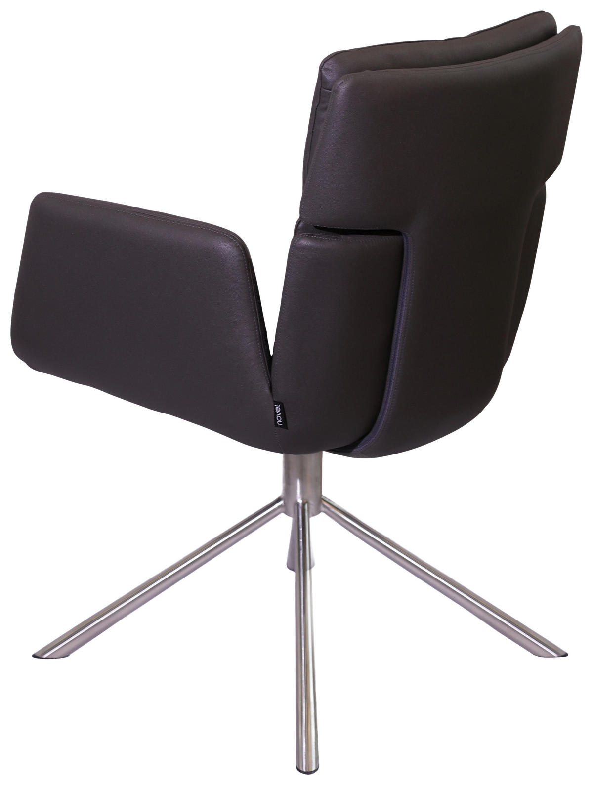 ARMLEHNSTUHL  in Stahl Mikrofaser  - Edelstahlfarben/Grau, Design, Textil/Metall (60/92/67cm) - Novel