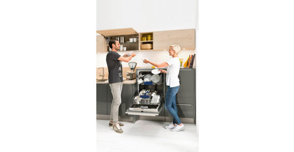 EINBAUKÜCHE - Eichefarben/Grau, Design, Holzwerkstoff - Dieter Knoll