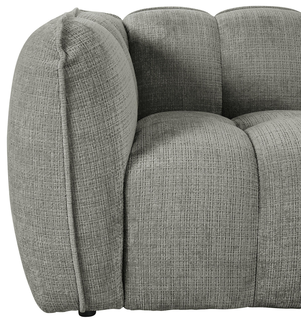 ECKSOFA Dunkelgrau Chenille  - Dunkelgrau/Schwarz, KONVENTIONELL, Kunststoff/Textil (272/172cm) - Carryhome
