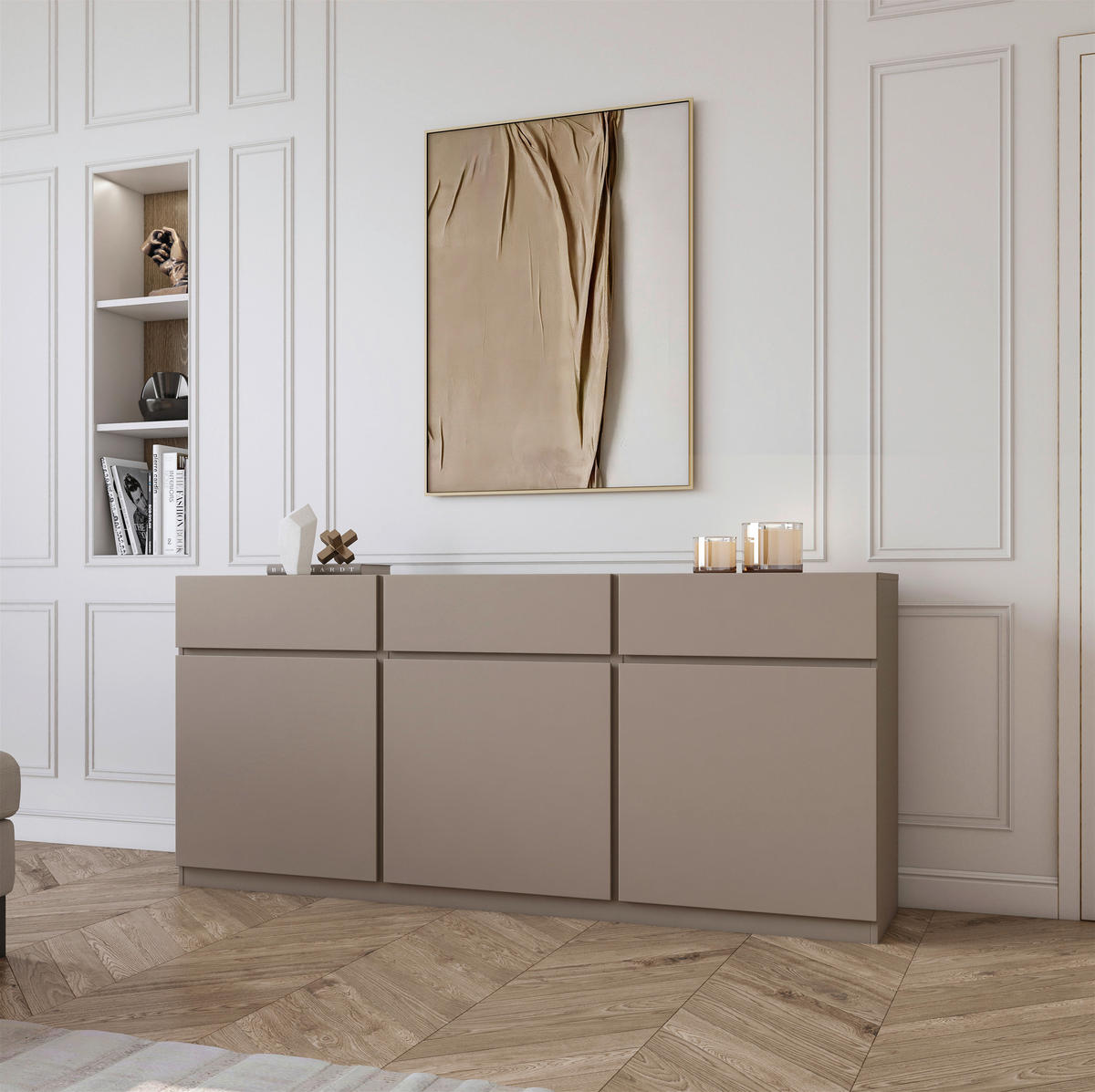 SIDEBOARD Bern  in 180/82,5/40 cm  - Beige, Design, Holzwerkstoff (180/82,5/40cm) - MID.YOU