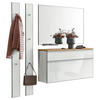 GARDEROBE 5-teilig  in 180/195/31 cm  - Weiss, Design, Glas/Holz (180/195/31cm)