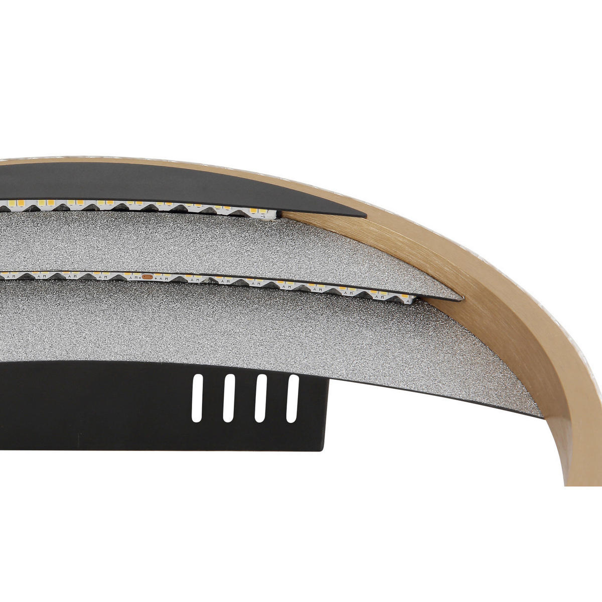 LED-DECKENLEUCHTE 29.5/6 cm   - Goldfarben/Schwarz, Design, Kunststoff/Metall (29.5/6cm) - Globo