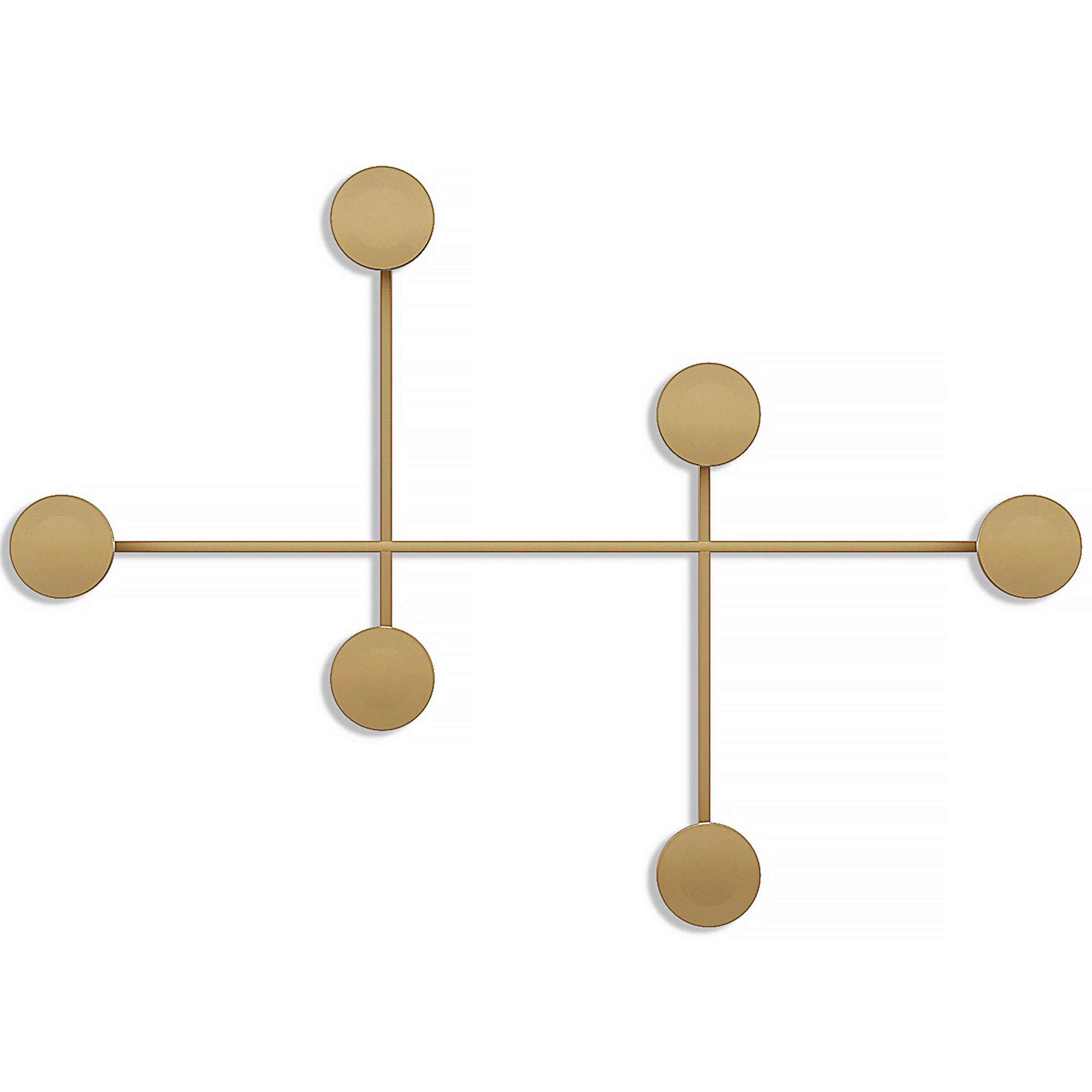 WANDGARDEROBE - Goldfarben, LIFESTYLE, Metall (82/60/10cm)