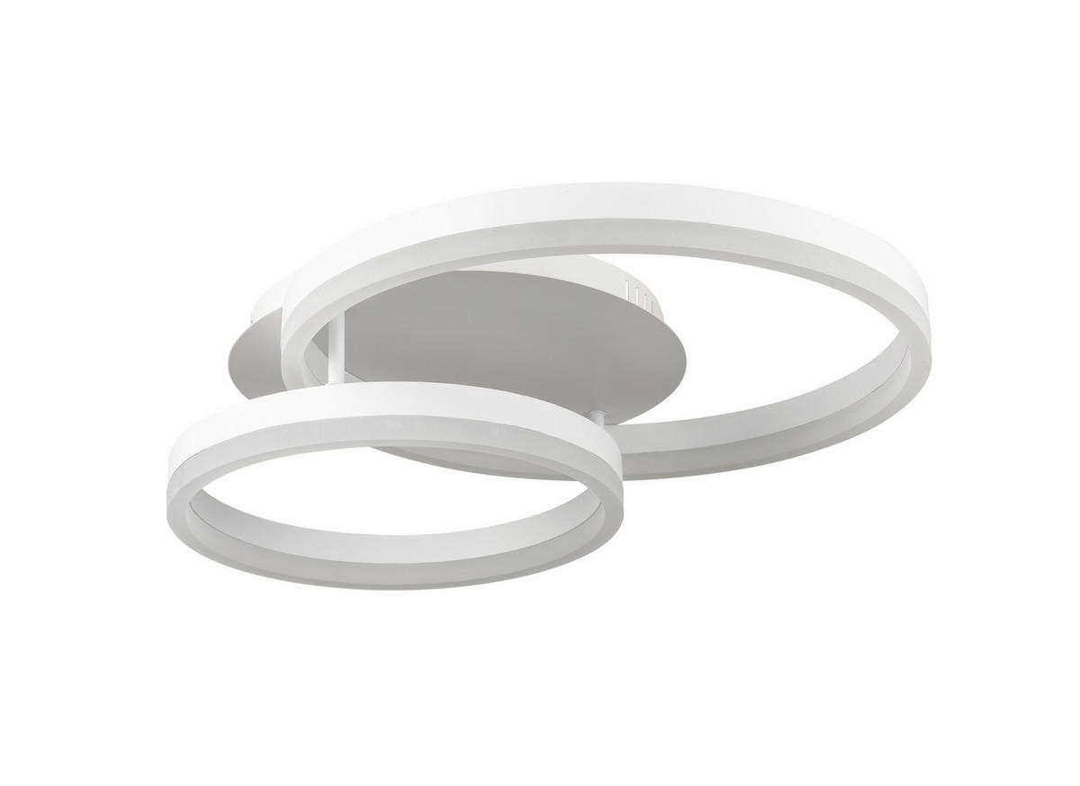 LED PLAFONJERA - bela, Osnovno, metal/plastika (40x52cm)