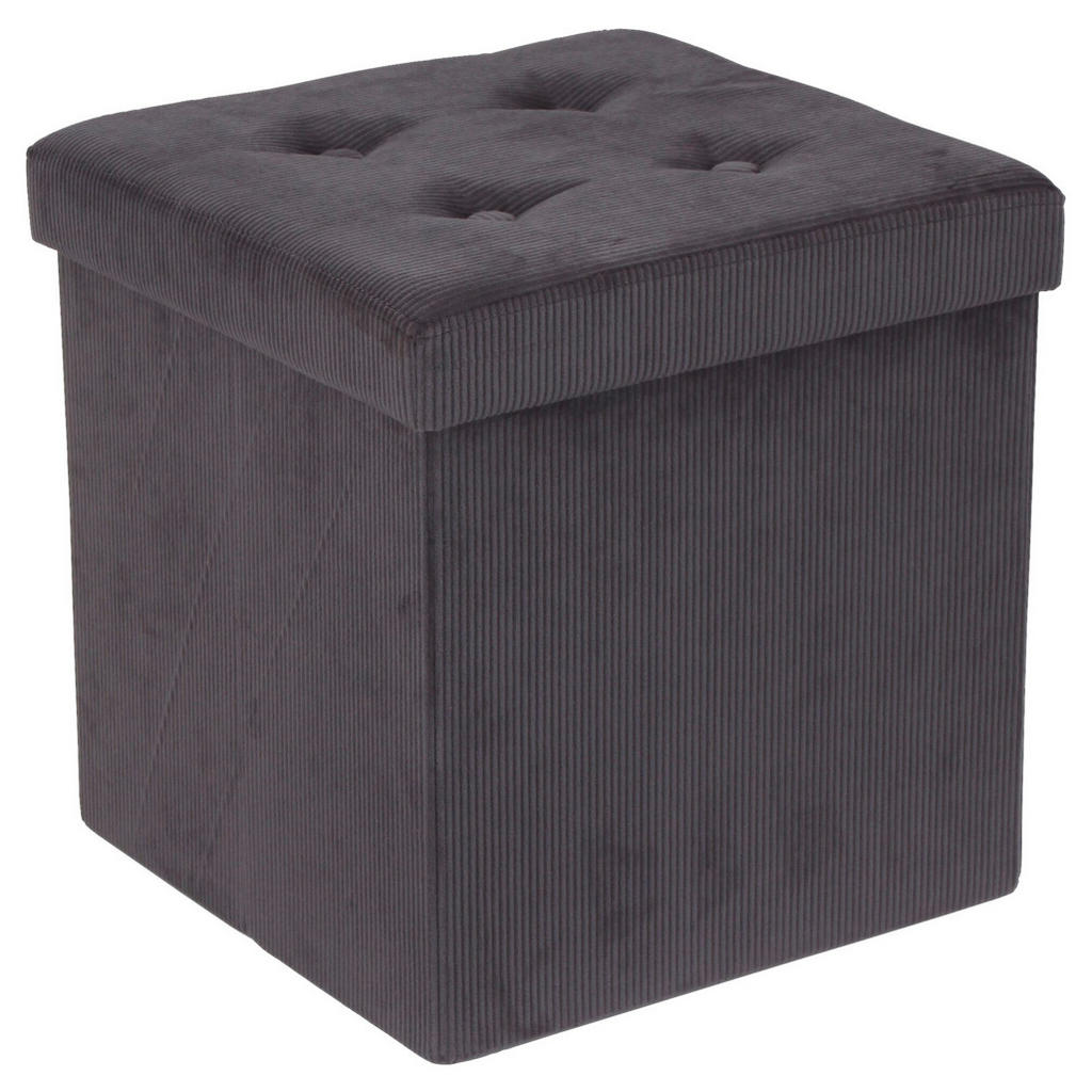 Carryhome SEDACÍ BOX, kompozitní dřevo, textil, 38/38/38 cm