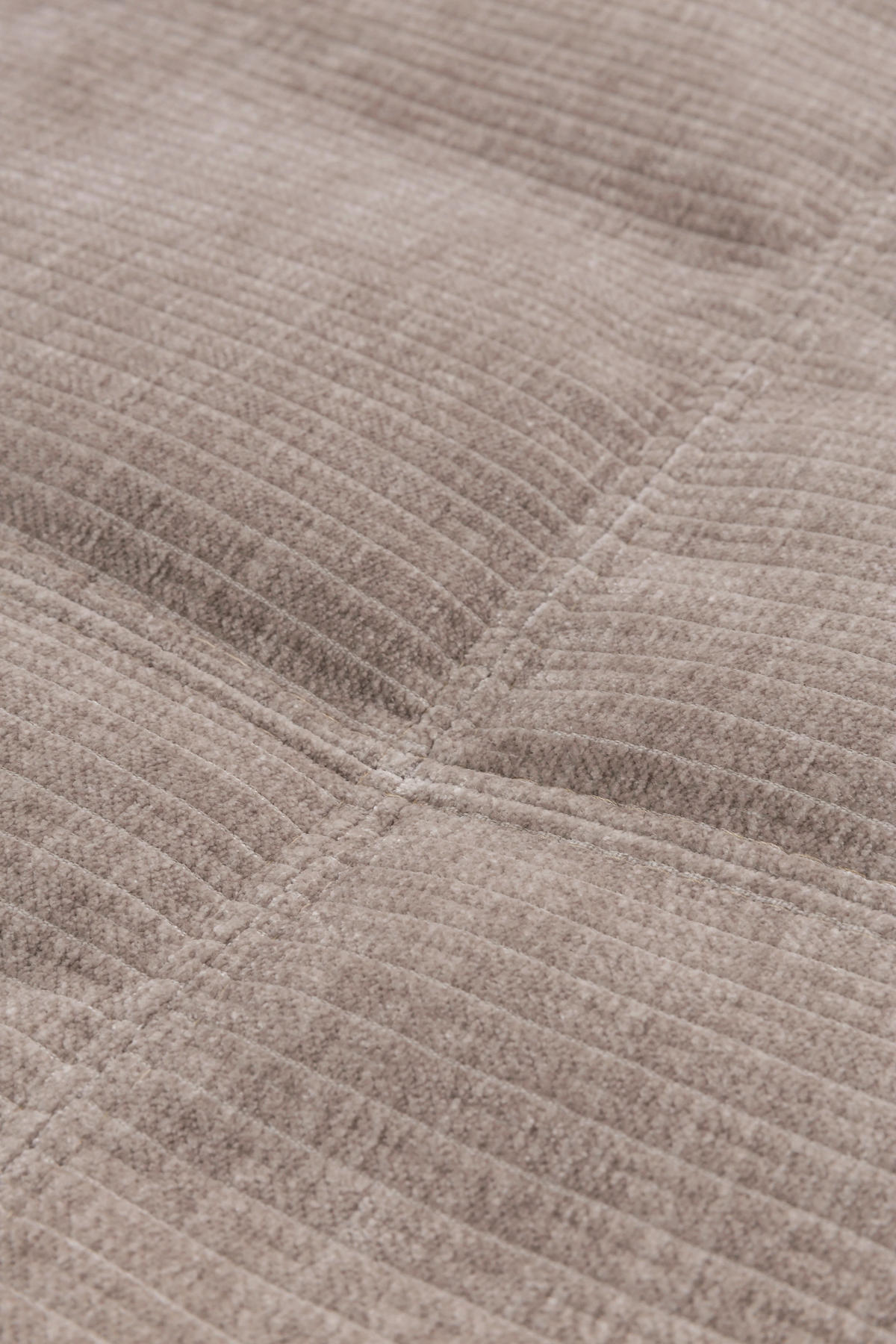 BIGSOFA in Cord Silberfarben  - Silberfarben/Schwarz, MODERN, Textil (264/83/126cm) - Trendmanufaktur